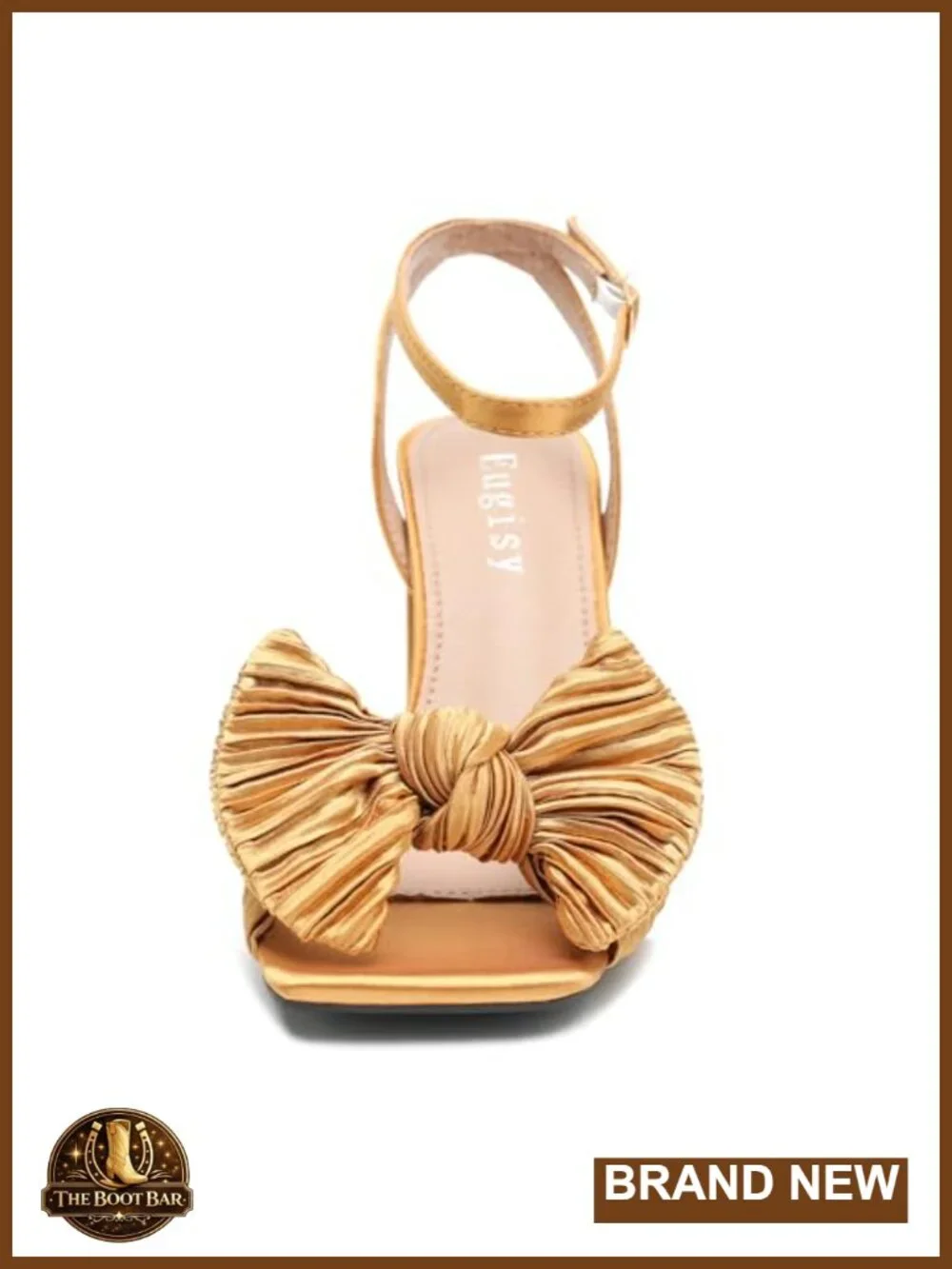 Women's Bow Knot Heeled Sandals Open Toe Chunky High Heels Wedding Bridal Party